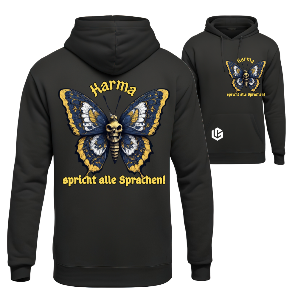 Hoodie "Karma, Sprachen" designed by LottaLaVida