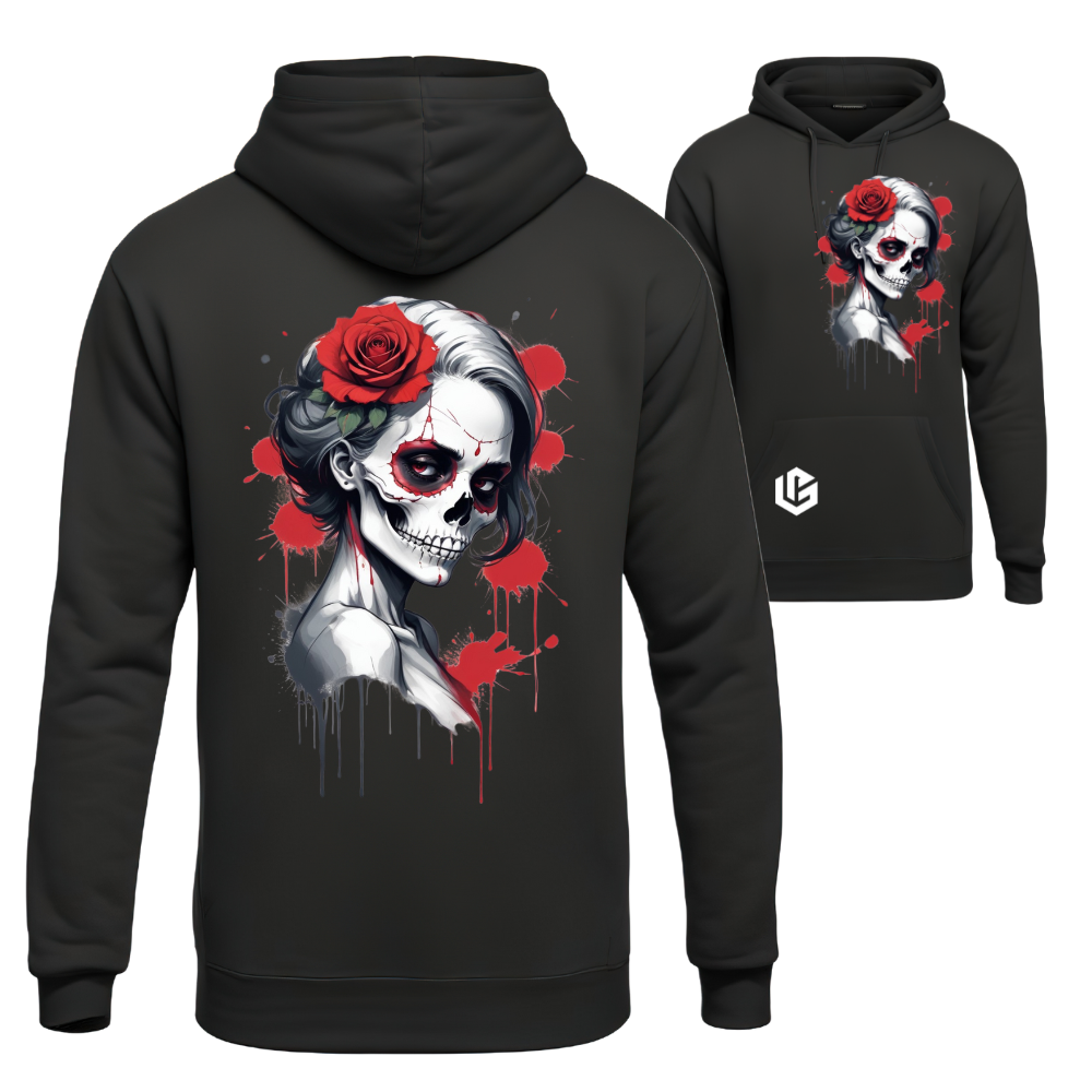 Hoodie "Skull-LadyIII" designed by LottaLaVida