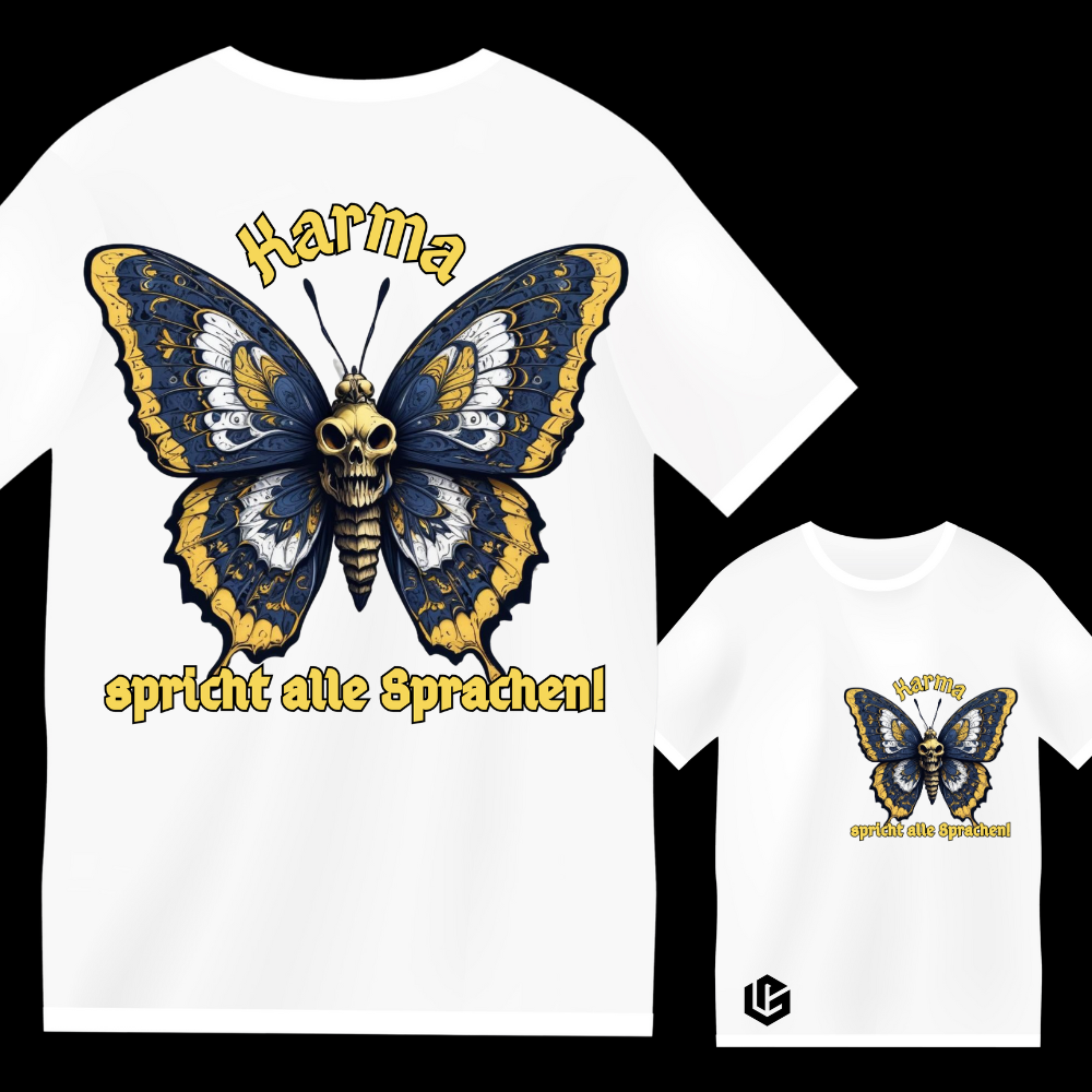 T-Shirt "Karma, Sprache" designed by LottaLaVida