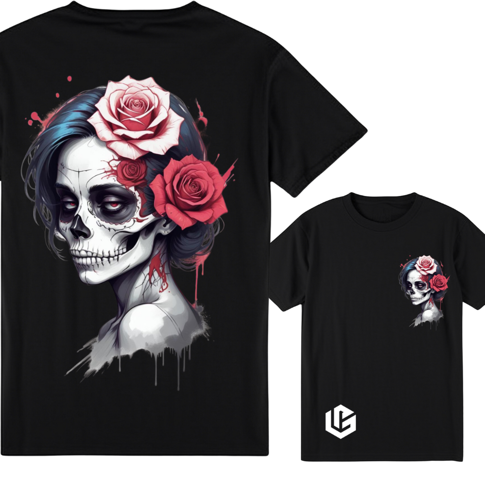 T-Shirt "Skull Rose" designed by LottaLaVida