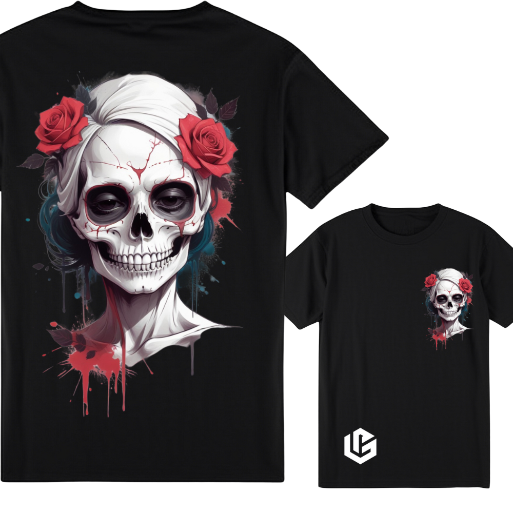 T-Shirt "Skull Rose II" designed by LottaLaVida