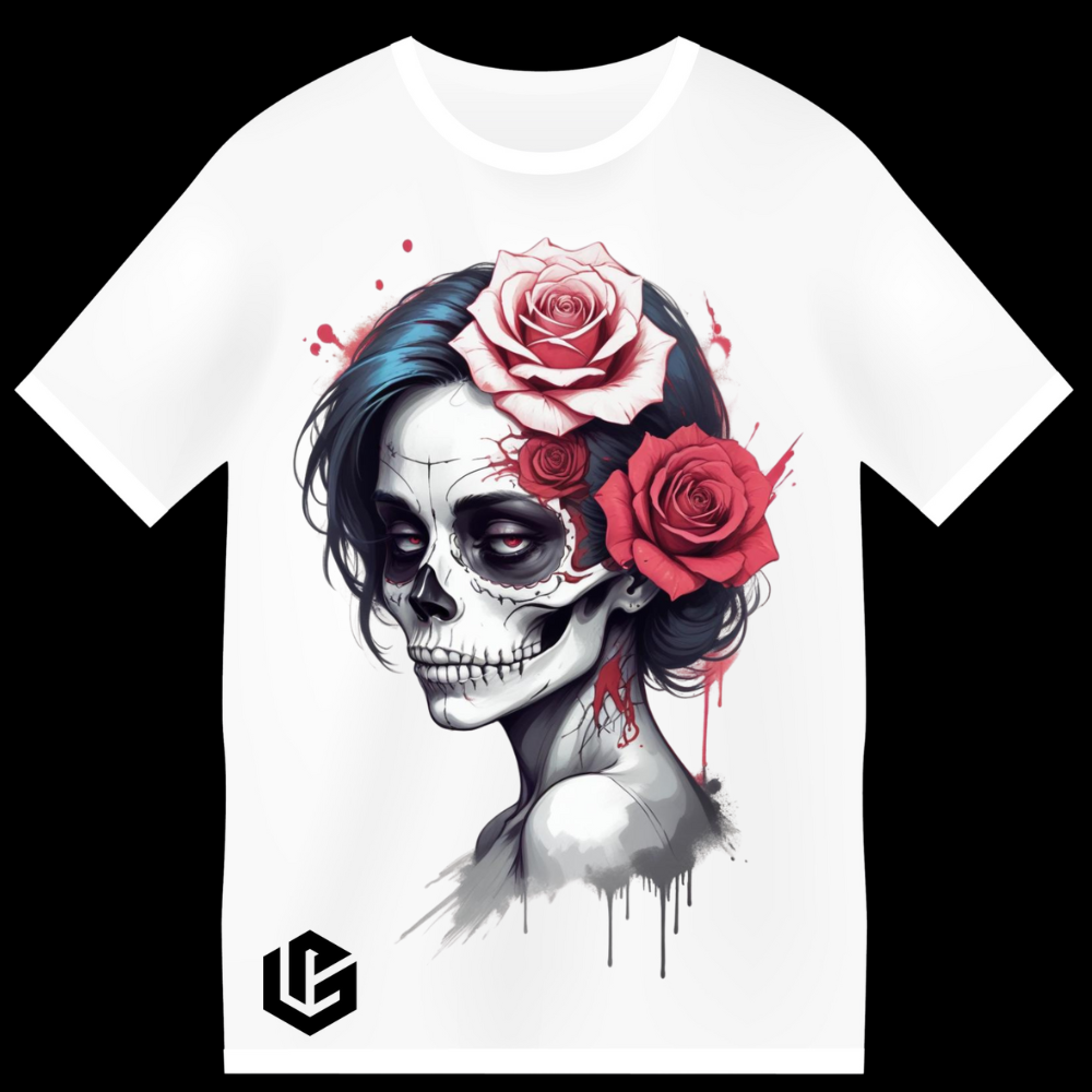 T-Shirt "Skull Rose" designed by LottaLaVida