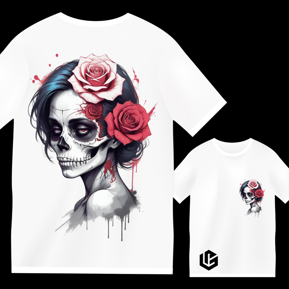 T-Shirt "Skull Rose" designed by LottaLaVida