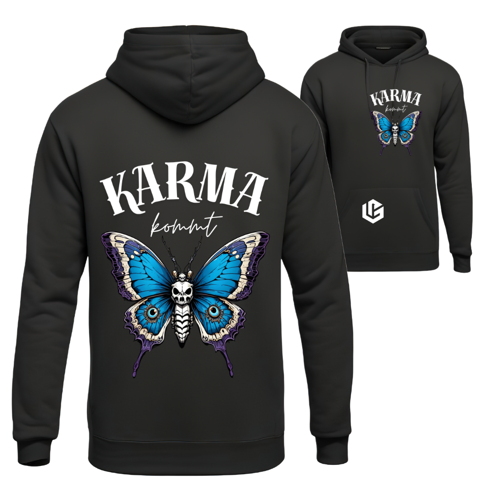 Hoodie "Karma kommt" designed by LottaLaVida