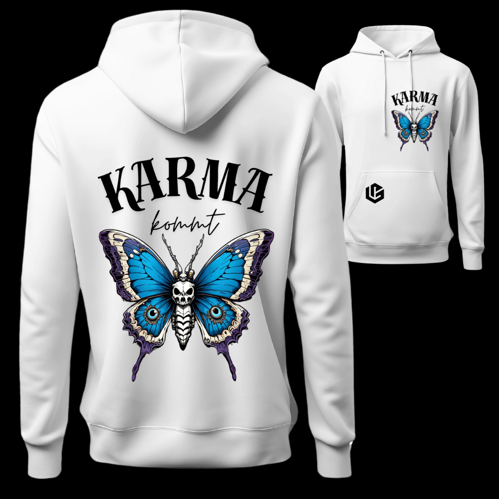 Hoodie "Karma kommt" designed by LottaLaVida