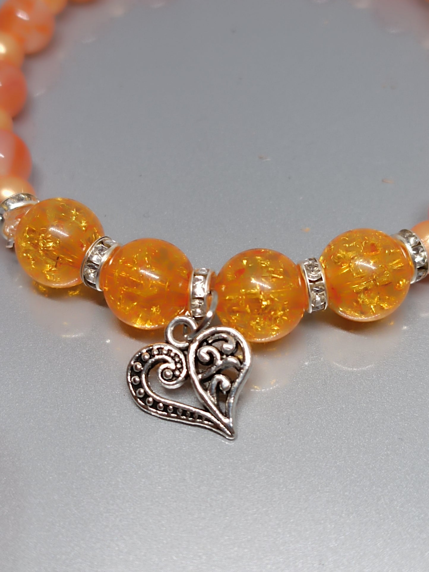 Armband Orange mit Herz