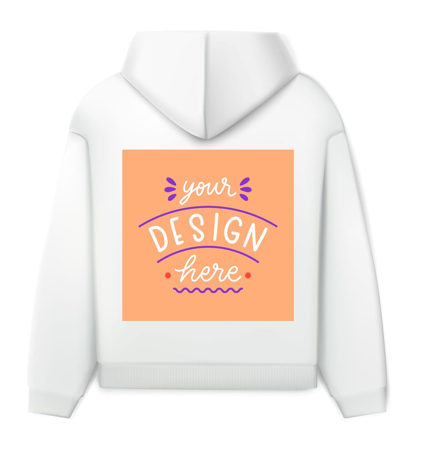 #Hoodie mit deinem Design- weiß