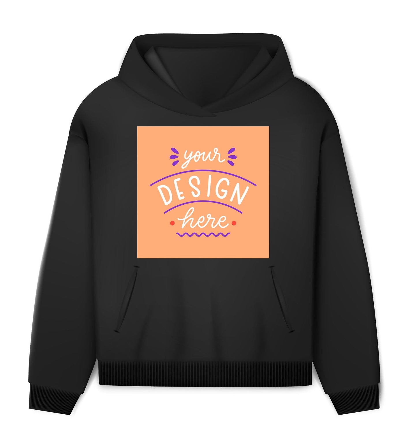 #Hoodie mit deinem Design- schwarz