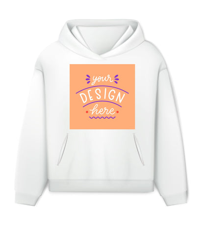 #Hoodie mit deinem Design- weiß